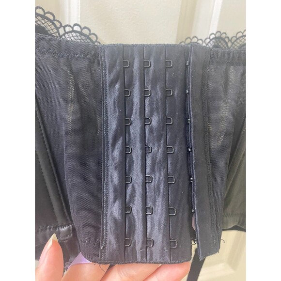 Savage X Fenty Black Bustier Rihanna Renaissance Rose Corset Caviar Size XL - Picture 8 of 15